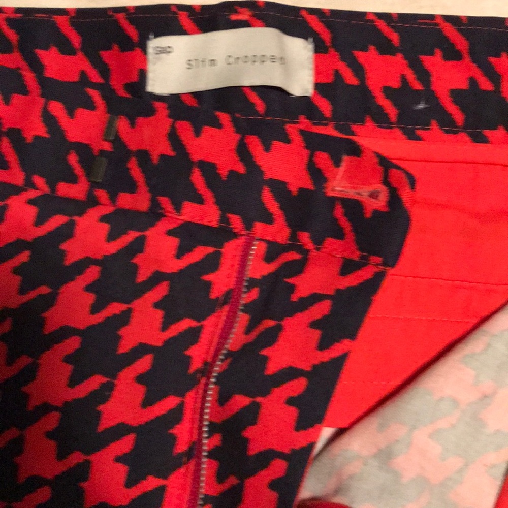 Navy/Orange gap pants, slim cropped size 4!